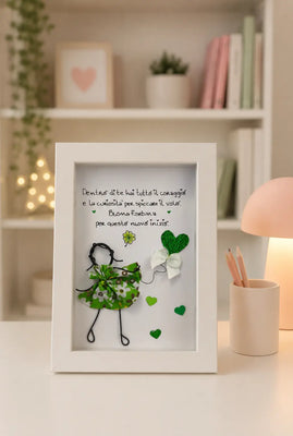 Mini quadretto Amiche 10x15 fatto a mano personalizzato