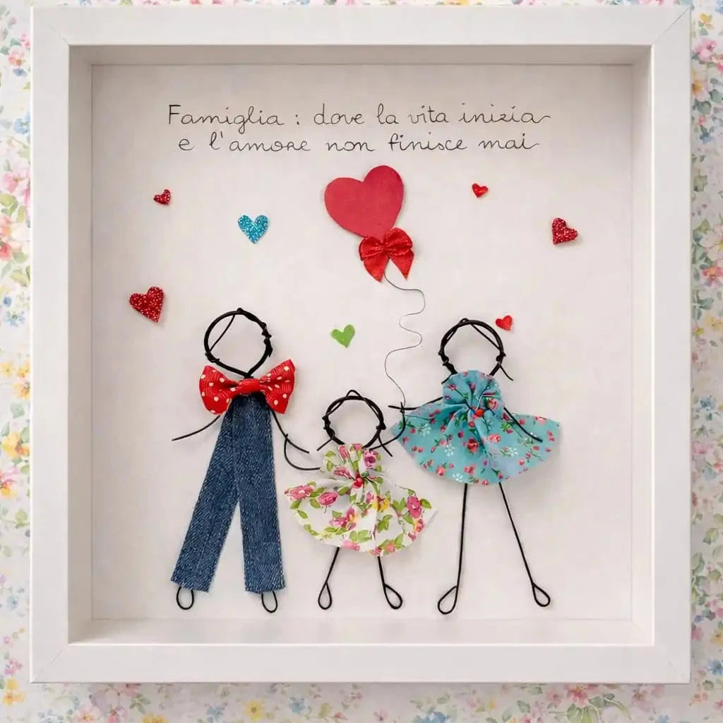 Quadretto Famiglia personalizzato 21x30 - Mmatrioscaa