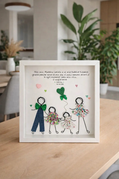 Quadretto padrino personalizzato fatto a mano, regalo per il battesimo